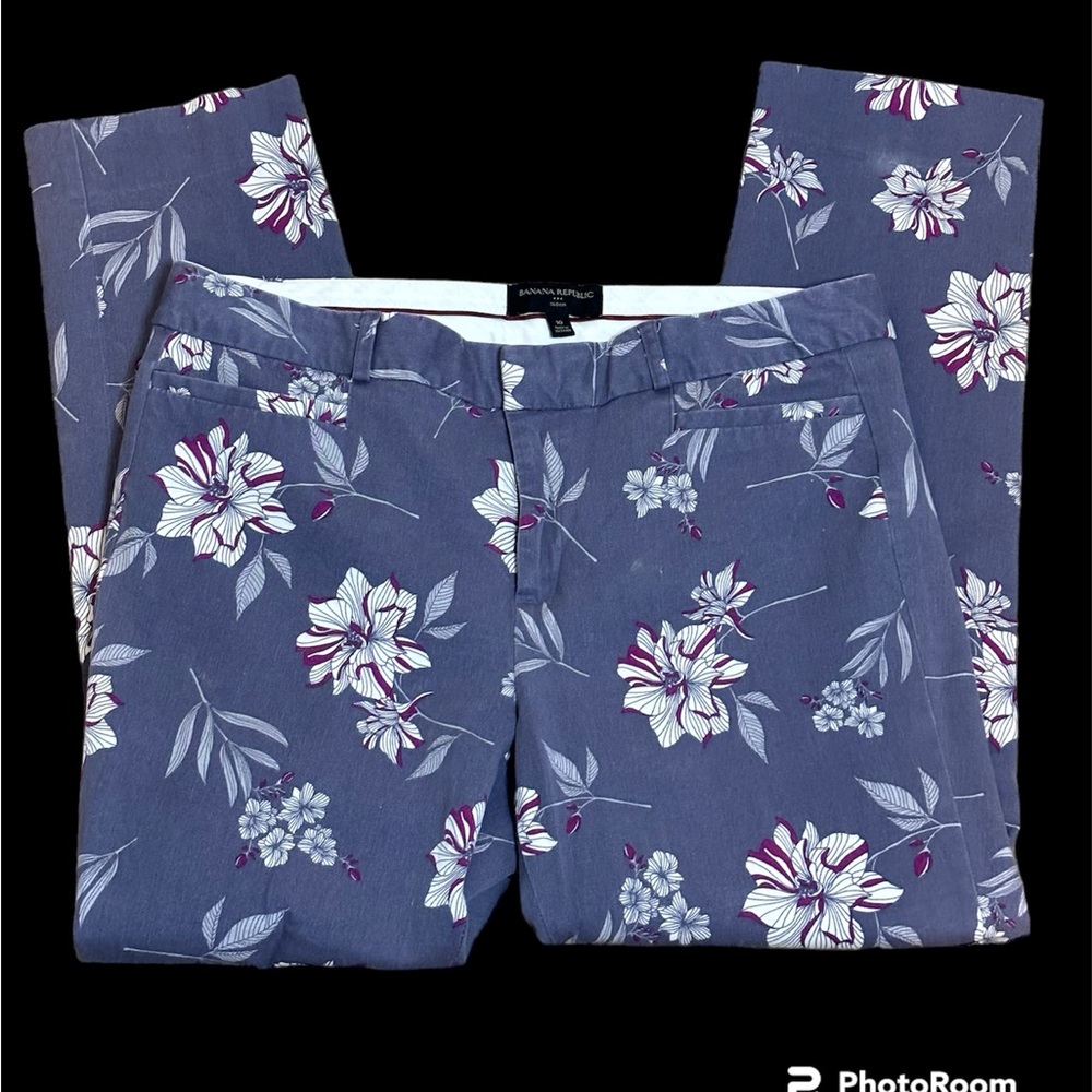 Banana Republic Sloan Printed Slim Ankle Pants